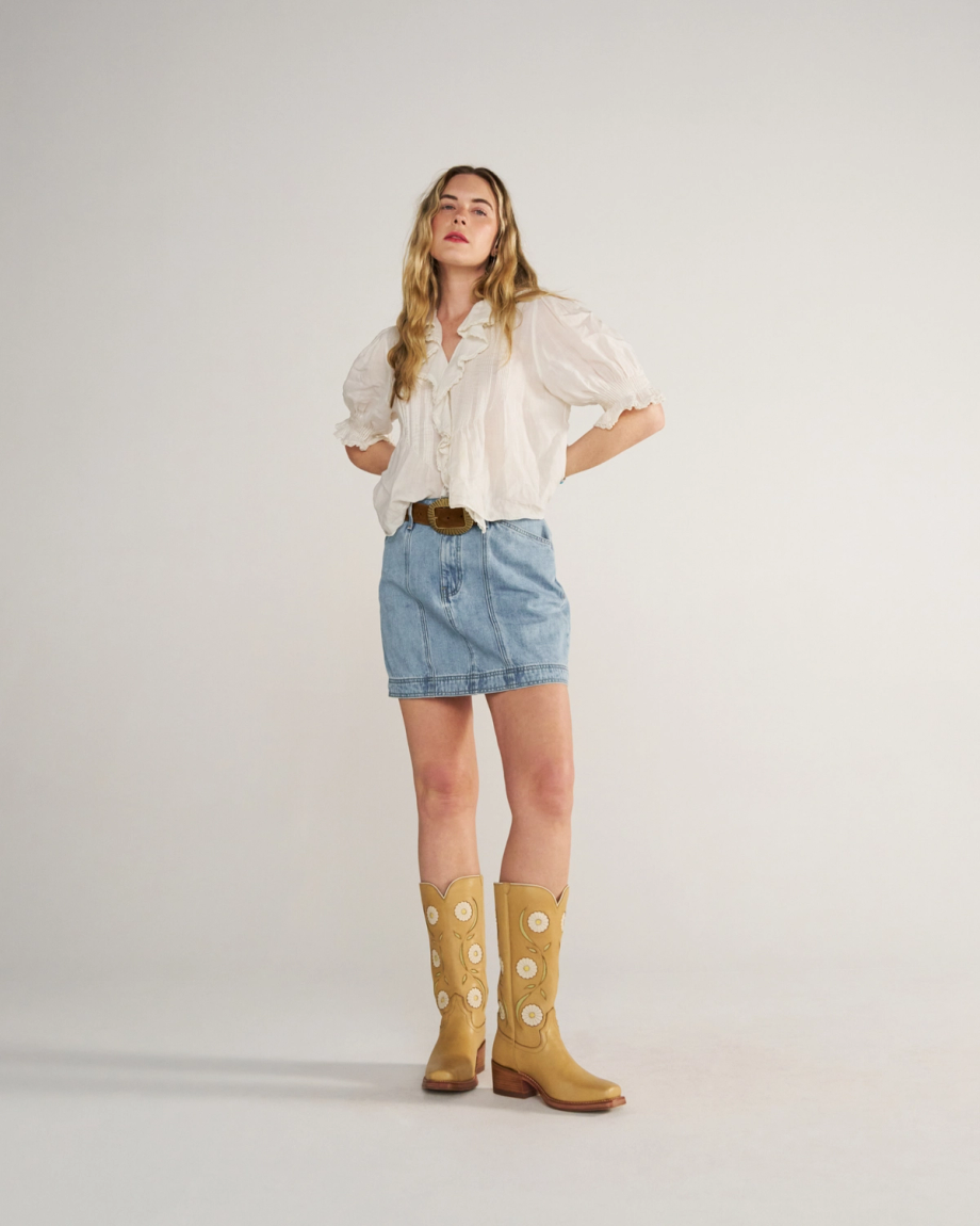 Women's High-Rise Denim Mini Skirt - Image 3