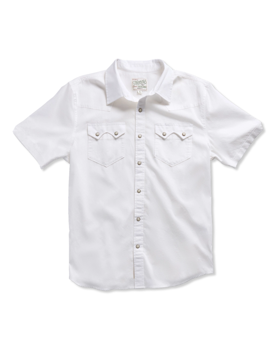 Men's Vintage Weight Short Sleeve Pearl Snap
