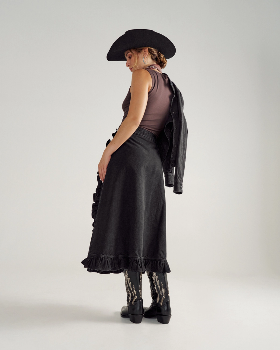 Alternative view of Women's Rodeo Maxi Denim Skirt
