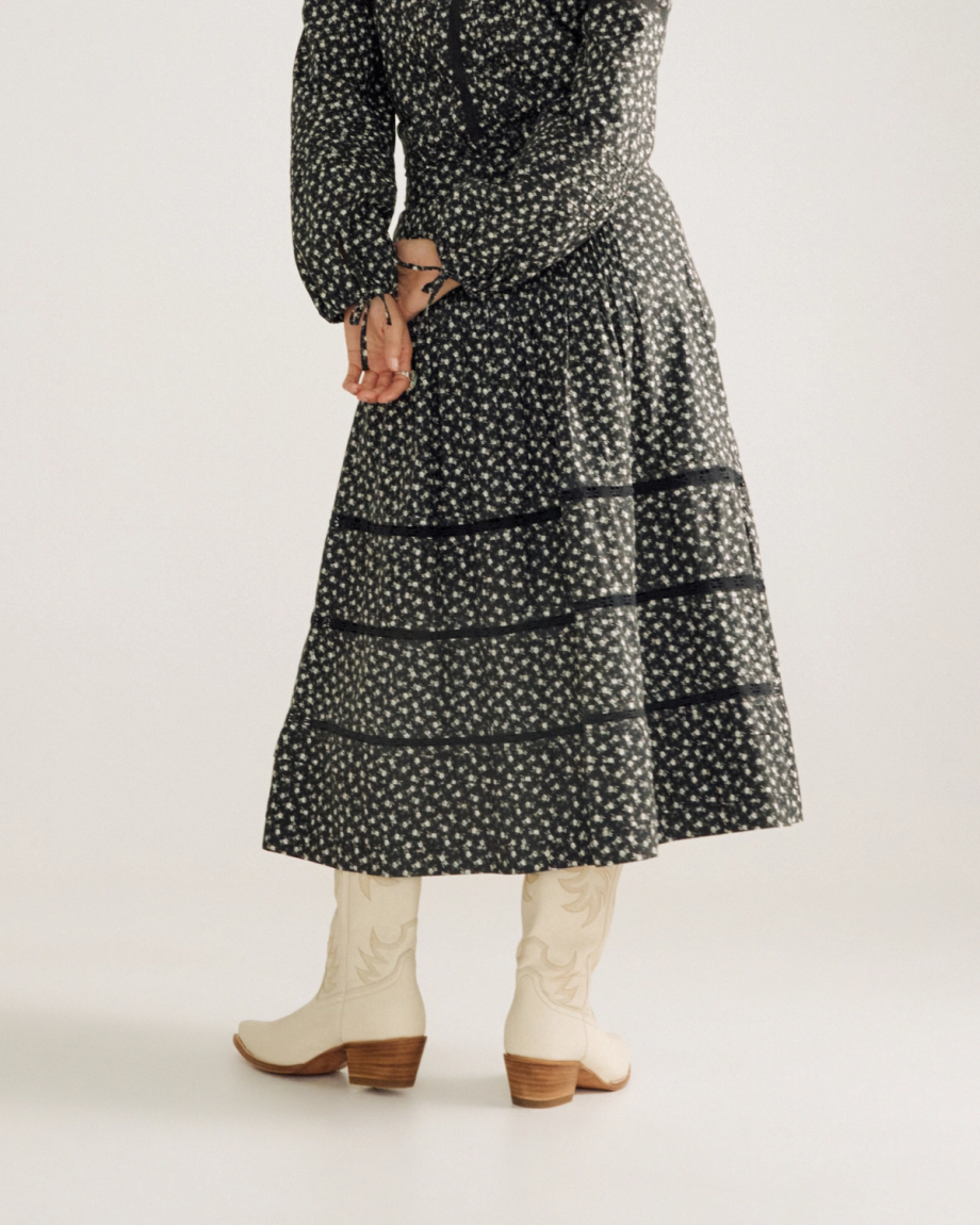 Women's Cotton Poplin Midi Skirt - Image 2